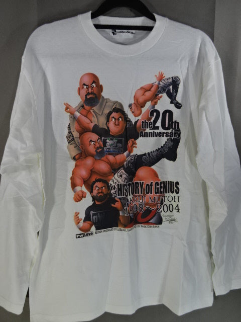 武藤敬司「the 20th Anniversary 1998～2004｣ ロングスリーブTシャツ②(ホワイト)