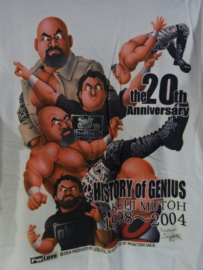 武藤敬司「the 20th Anniversary 1998～2004｣ ロングスリーブTシャツ②(ホワイト)