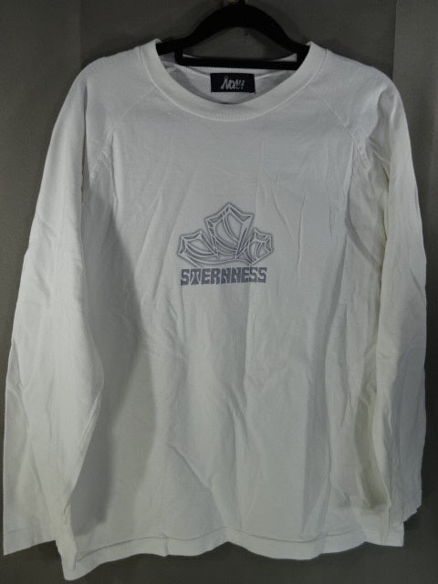 秋山準 「STERNNESS」  ロングスリーブTシャツ①(ホワイト)
