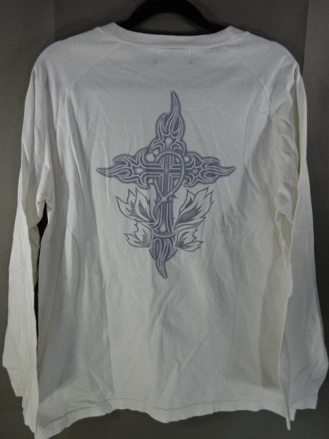 秋山準 「STERNNESS」  ロングスリーブTシャツ①(ホワイト)