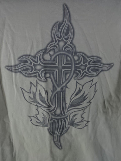 秋山準 「STERNNESS」  ロングスリーブTシャツ①(ホワイト)