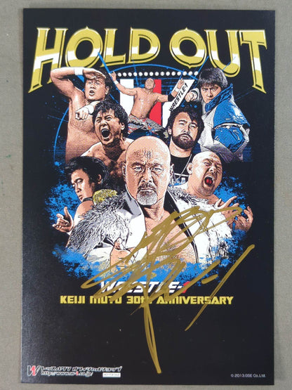 【hand signed autograph】 Muto Keiji  " HOLD OUT" Postcard
