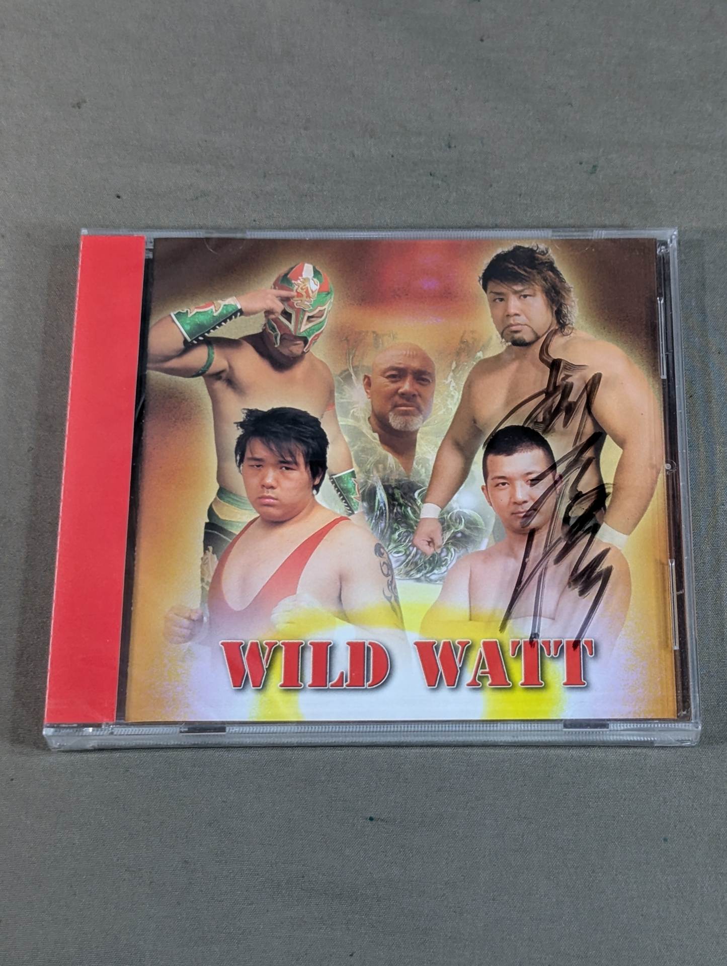 【Osamu Suzuki hand signed autograph 】WILD WATT / ALL JAPAN PRO- Wrestling 
