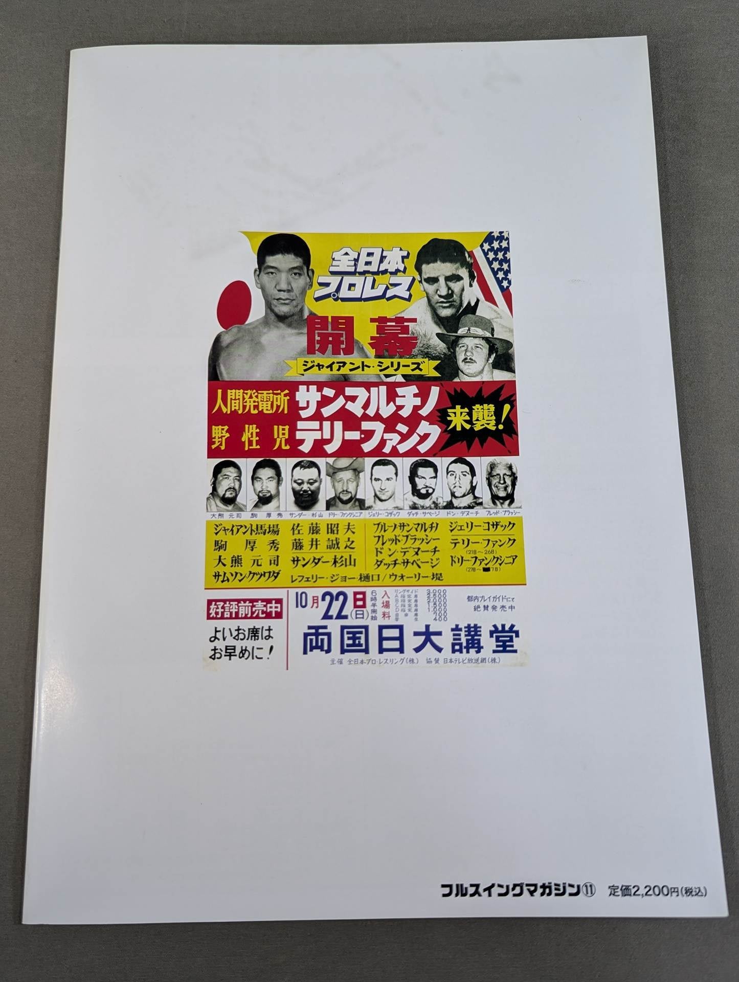 Full Swing Magazine No. 11 All Japan Pro Wrestling Flag Raising Starter Kid