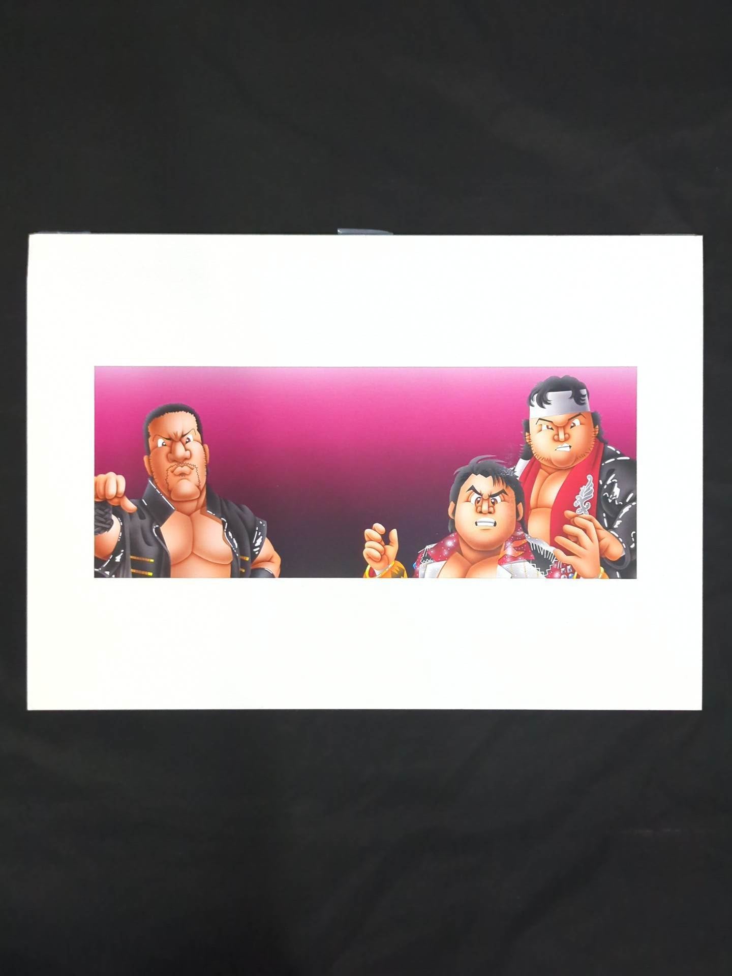 ★坂井永年氏 原画作品★「STRONG STYLE EVOLUTION IN OSAKA」闘魂三銃士