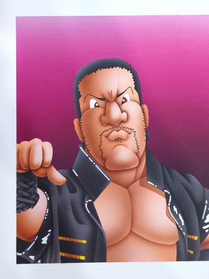 ★坂井永年氏 原画作品★「STRONG STYLE EVOLUTION IN OSAKA」闘魂三銃士