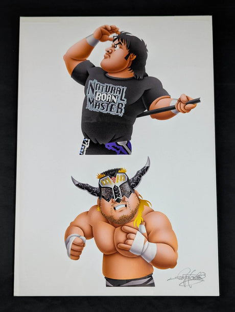 ★ Nagatoshi Sakai 's original painting "★ Fighting Spirit Flame Guide 2" Muto Keiji &Hiroyoshi Tenzan