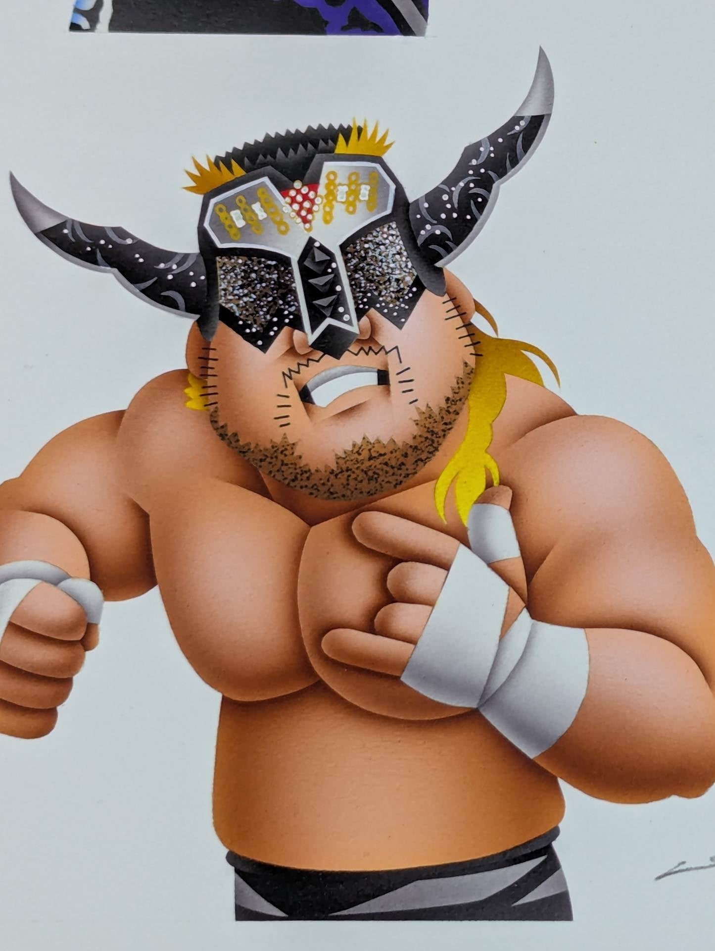 ★坂井永年氏 原画作品★ 「闘魂炎導2」武藤敬司＆天山広吉