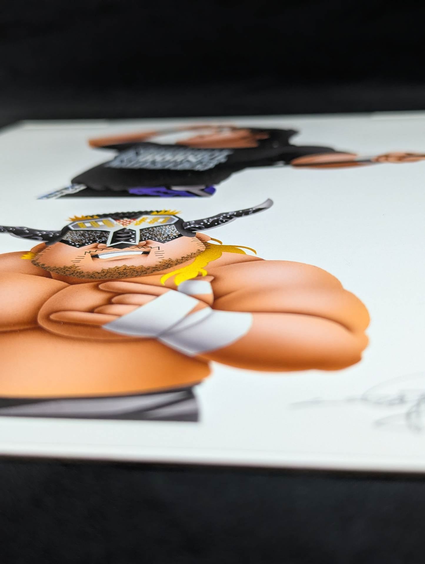 ★坂井永年氏 原画作品★ 「闘魂炎導2」武藤敬司＆天山広吉