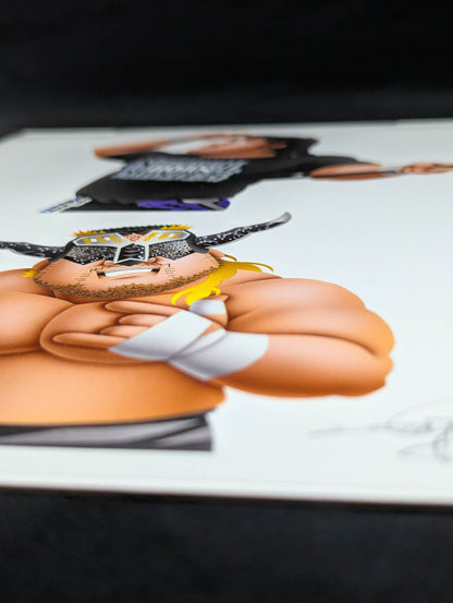 ★坂井永年氏 原画作品★ 「闘魂炎導2」武藤敬司＆天山広吉