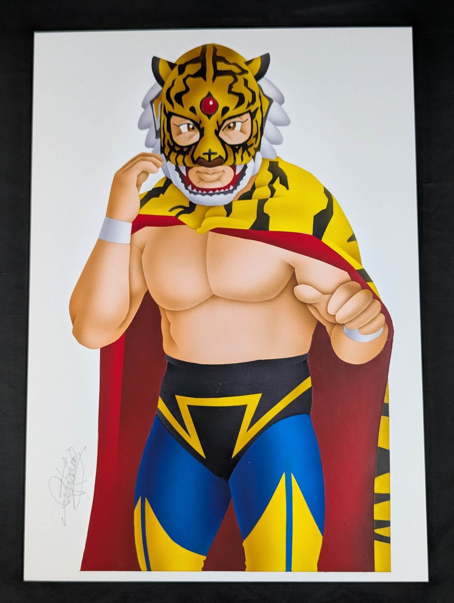 ★坂井永年氏 原画作品★「四次元殺法」初代タイガーマスク(縫いぐるみ)