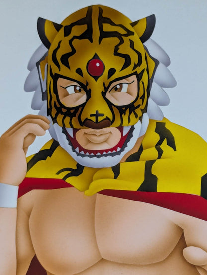 ★坂井永年氏 原画作品★「四次元殺法」初代タイガーマスク(縫いぐるみ)