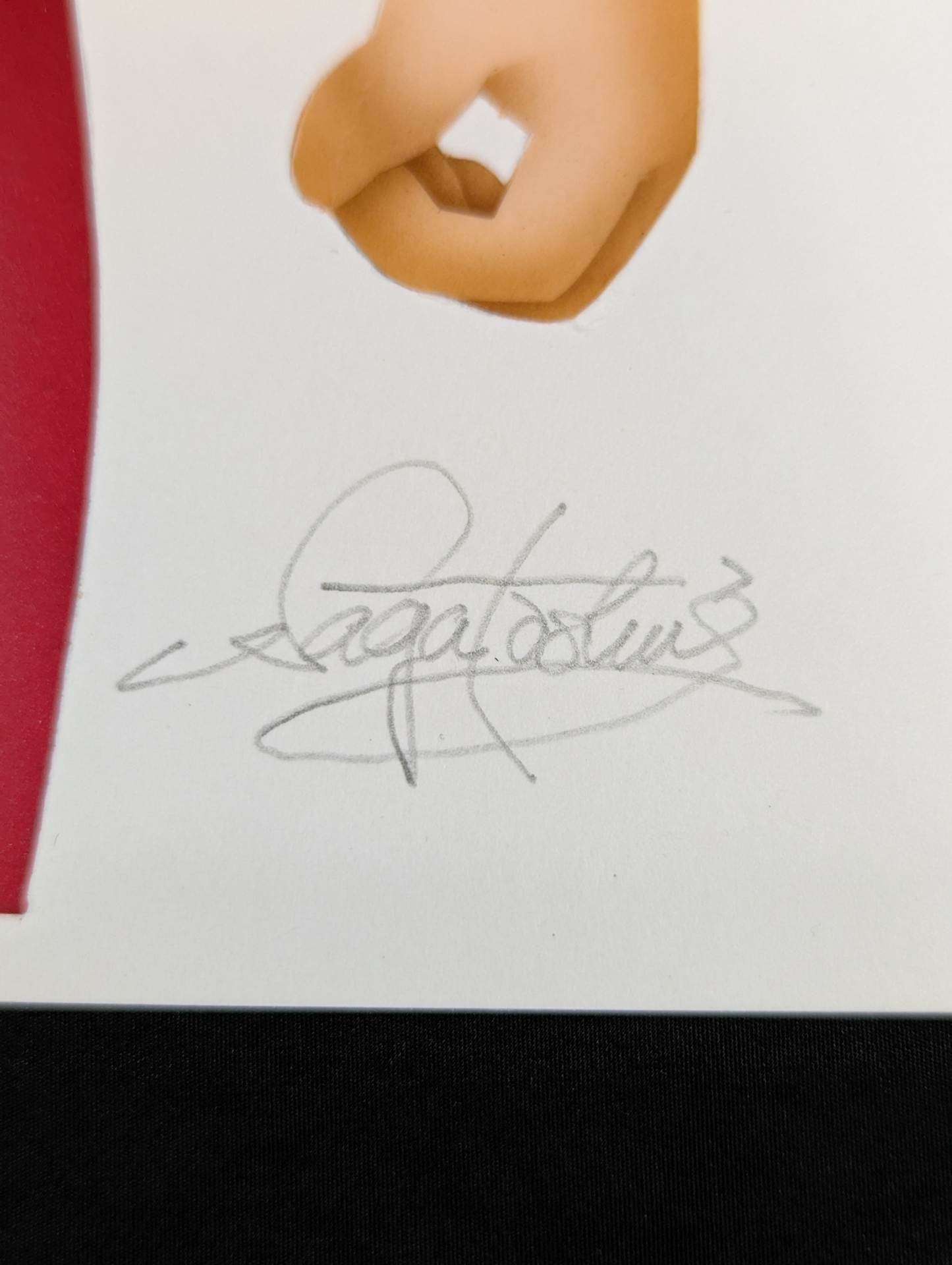 ★坂井永年氏 原画作品★「四次元殺法」初代タイガーマスク(赤＆金ハーフ)