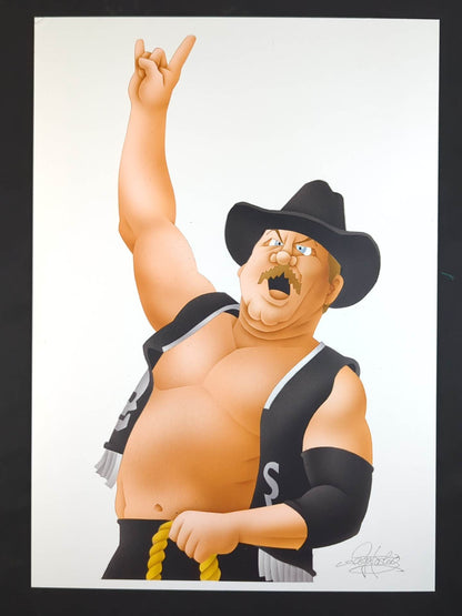 ★坂井永年氏 原画作品★「不沈艦」スタン・ハンセン