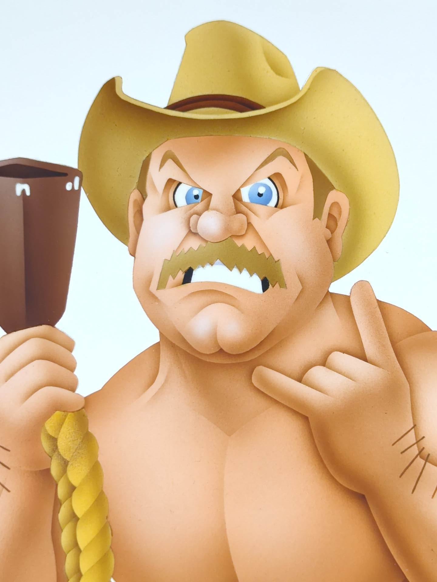 ★坂井永年氏 原画作品★「不沈艦」スタン・ハンセン