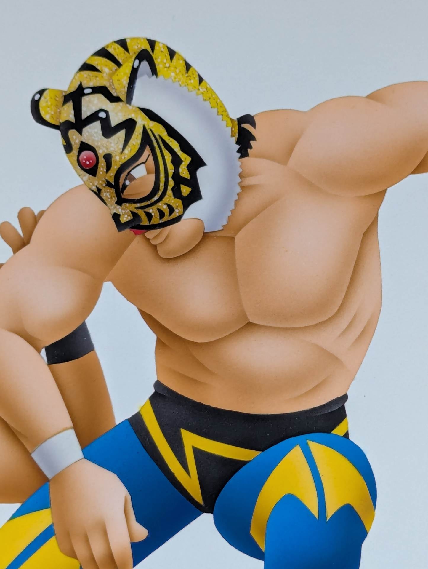 ★坂井永年氏 原画作品★「四次元殺法」初代タイガーマスクvs初代ブラックタイガー