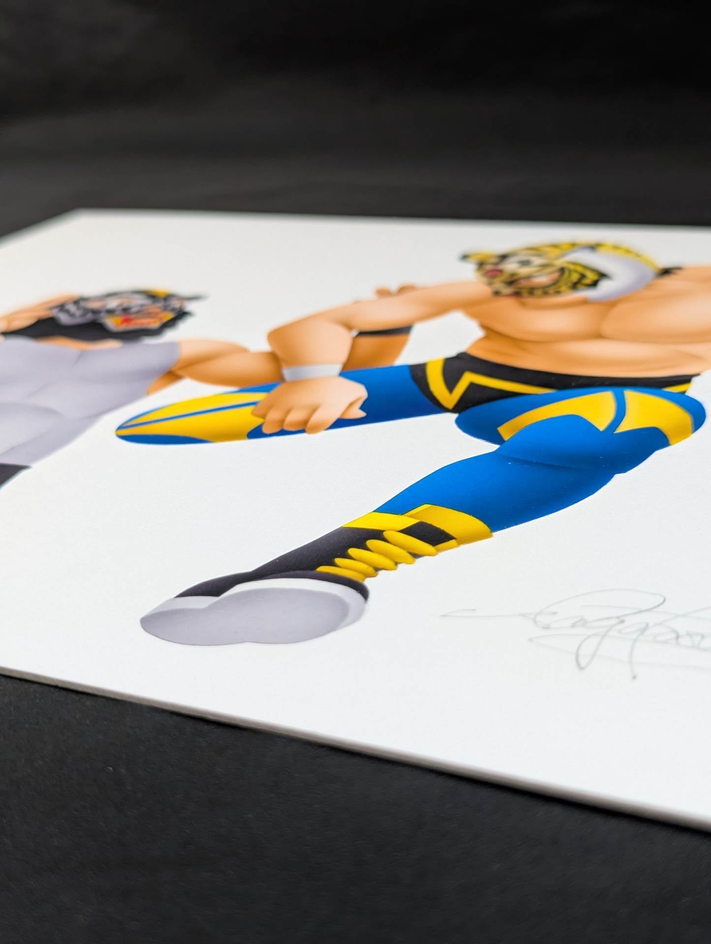 ★坂井永年氏 原画作品★「四次元殺法」初代タイガーマスクvs初代ブラックタイガー