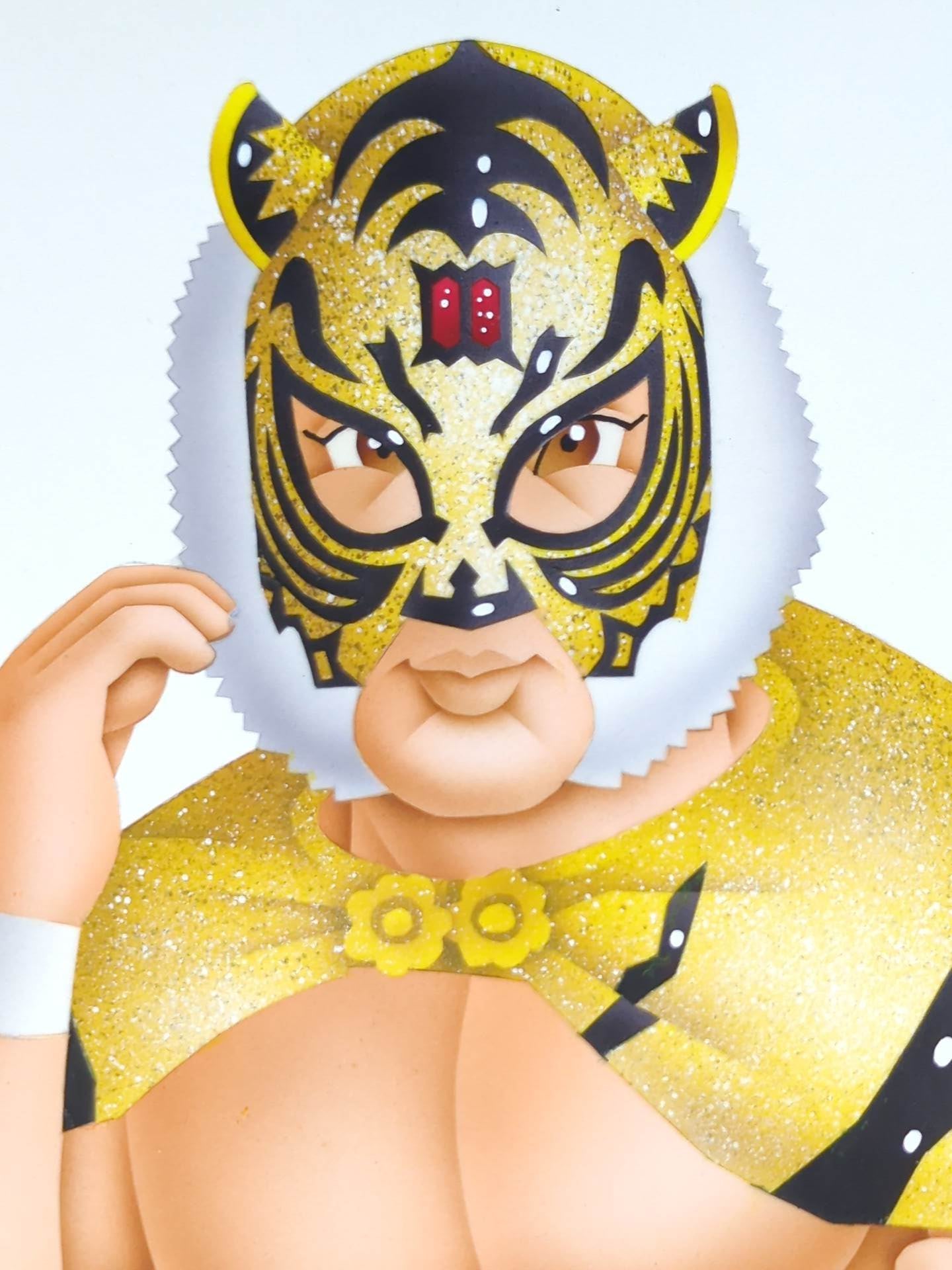 ★坂井永年氏 原画作品★「四次元殺法」初代タイガーマスク(Ⅲマークタイプ)