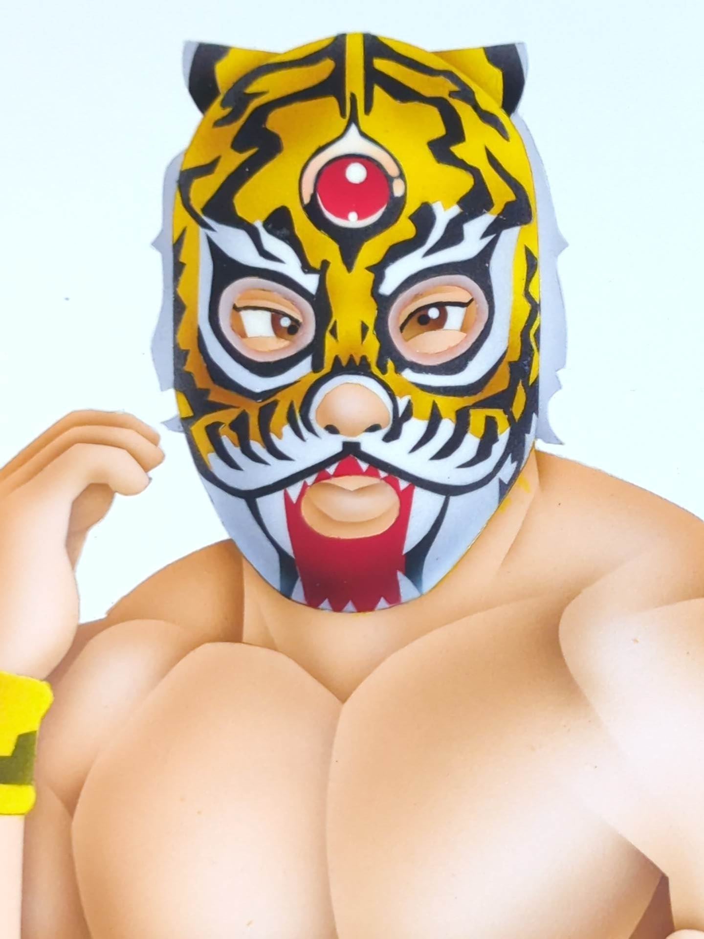 ★坂井永年氏 原画作品★「四次元殺法」初代タイガーマスク(デビュー戦タイプ)