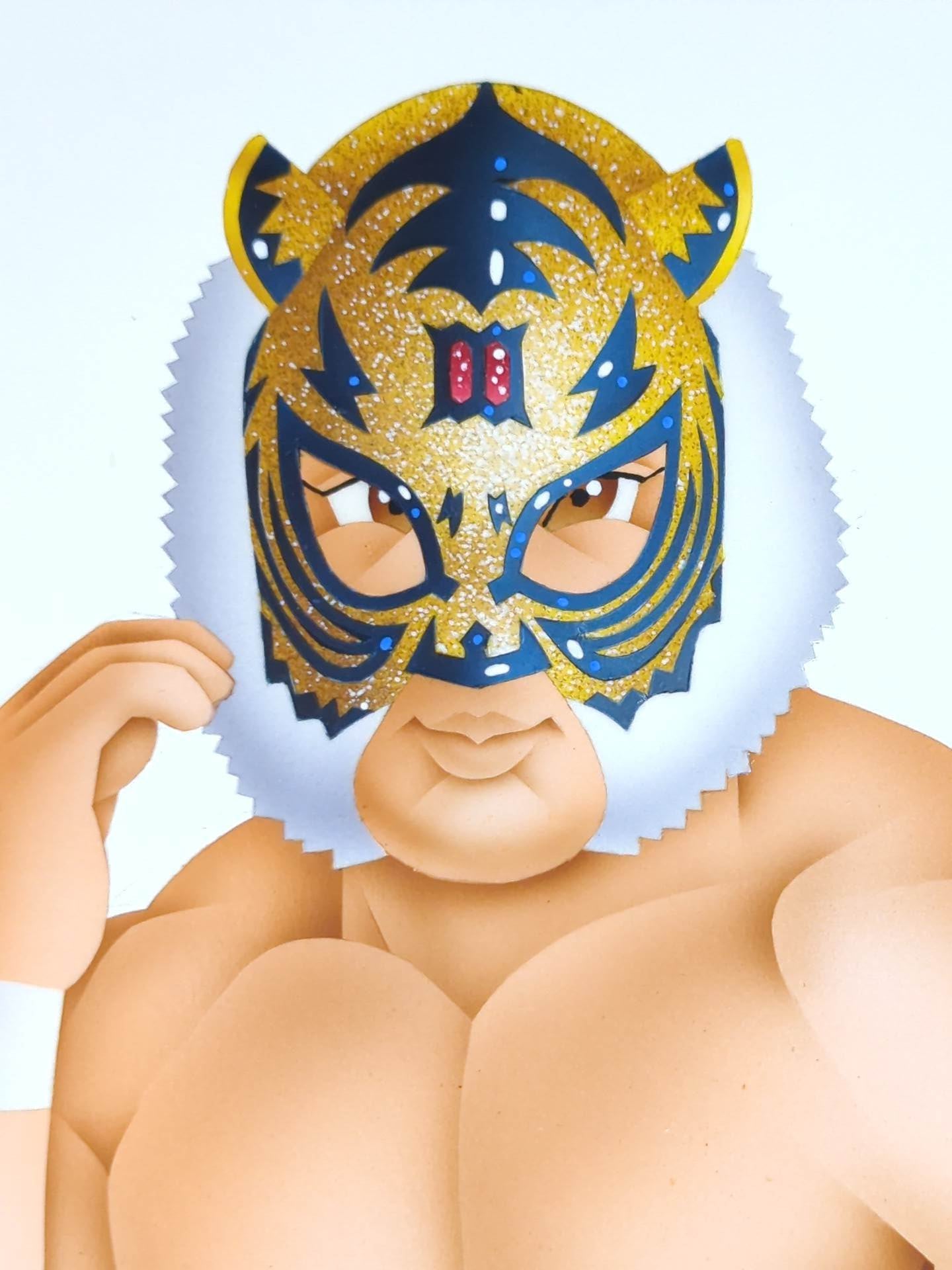 ★坂井永年氏 原画作品★「四次元殺法」初代タイガーマスク(ブルメタ・Ⅲマーク)