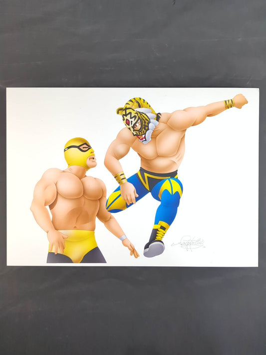 ★坂井永年氏 原画作品★「四次元殺法」初代タイガーマスクvsエル・ソリタリオ