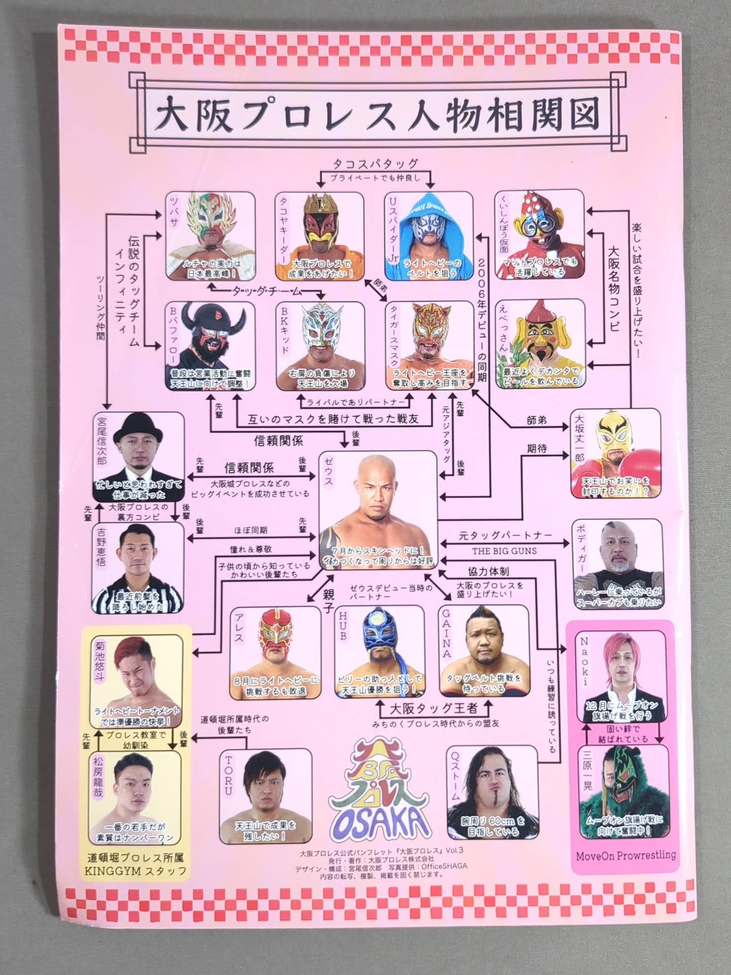 【ステッカー付】大阪プロレス 公式パンフレット vol.3