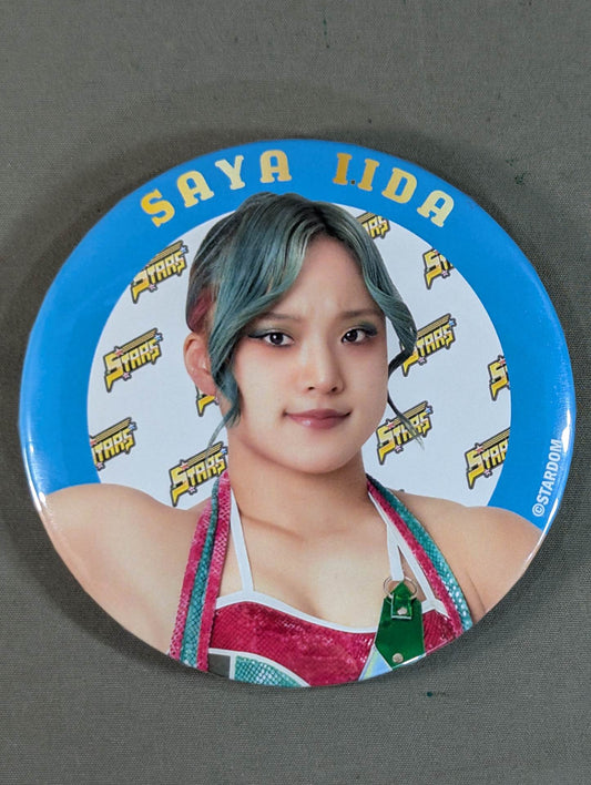 Saya Iida  Stardom Trading BIG PinBack button  2023