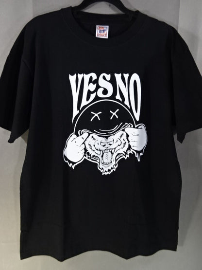 Katsuhiko Nakajima  "YES OR NO" T-Shirt (1) (Black)