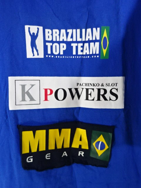 [Antonio  Rogerio Nogueira hand signed autograph Brazilian Top Team T-Shirt (2) (Blue)