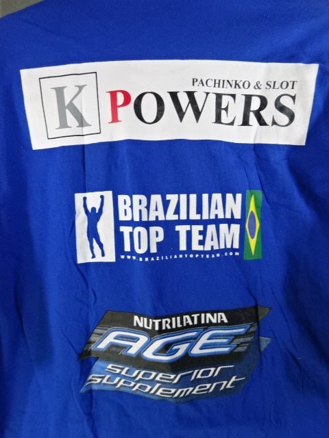 [Antonio  Rogerio Nogueira hand signed autograph Brazilian Top Team T-Shirt (2) (Blue)