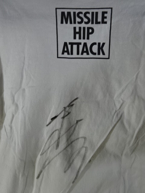 【hand signed autograph】 Shiro Koshinaka "I'm going to do it!! Samurai T-shirt (1) (white)