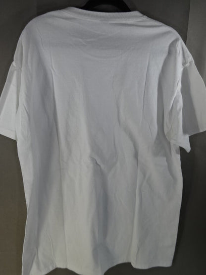 Leather Face Illustration T-Shirt (1) (White)