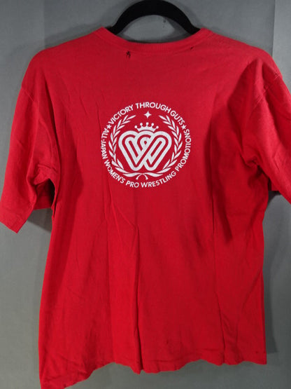 All Japan Women\'s Pro Wrestling  Logo T-Shirt (2) (Red)