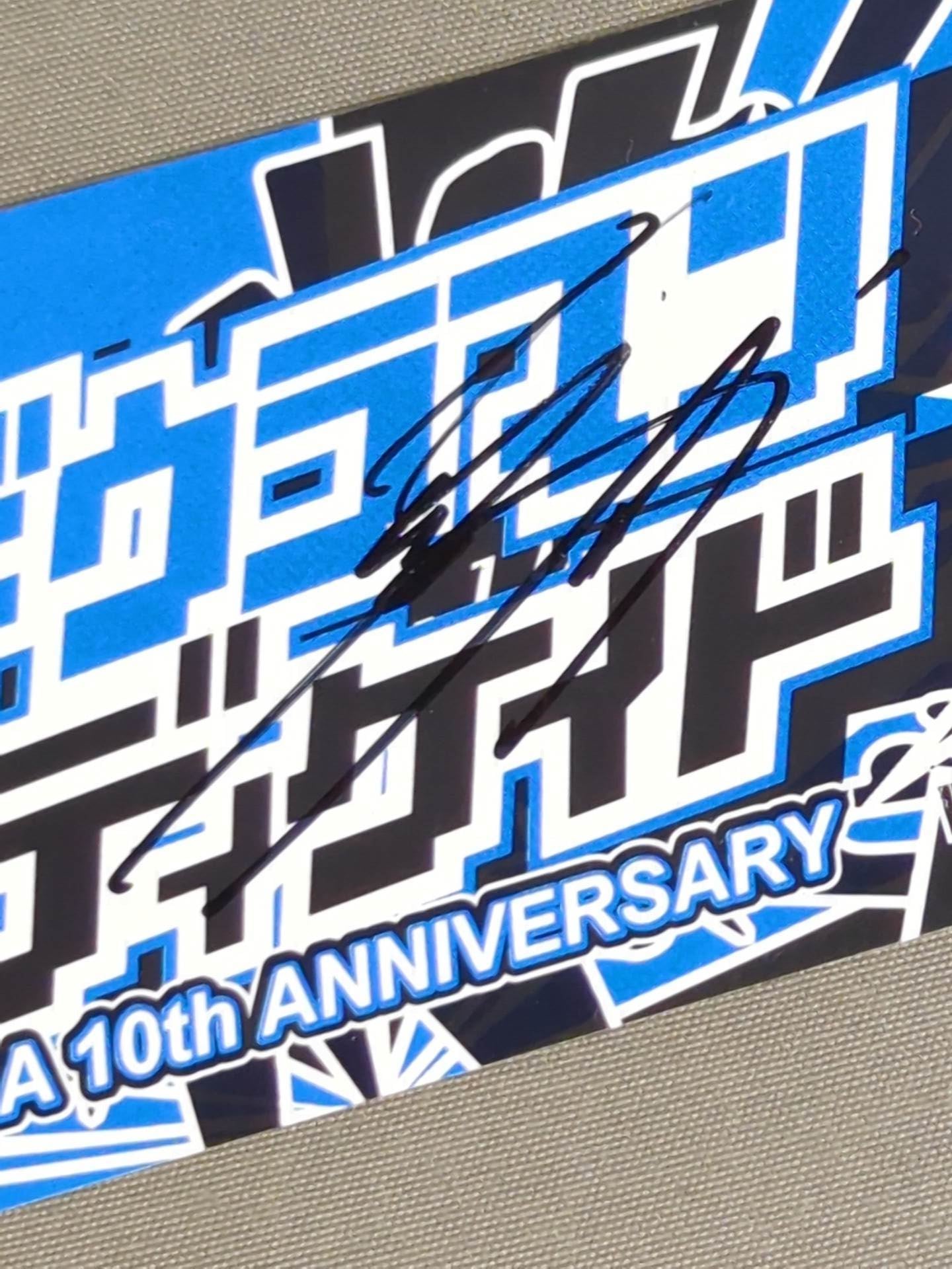 【hand signed autograph】 Toru Sugiura "10th Anniversary" sticker