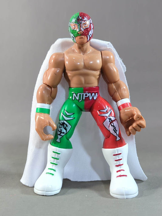 BUSHI  (Mexican figure, green× red)