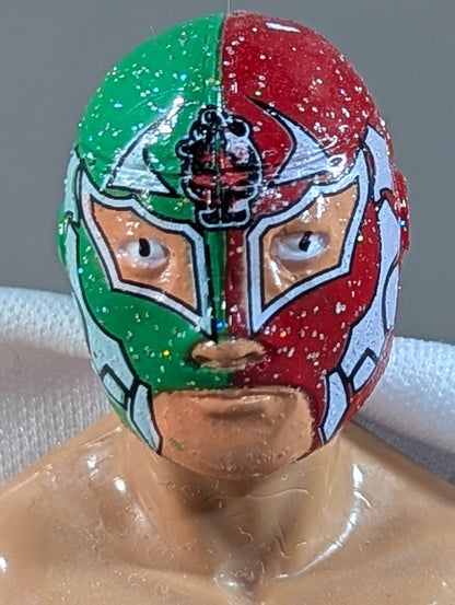 BUSHI  (Mexican figure, green× red)