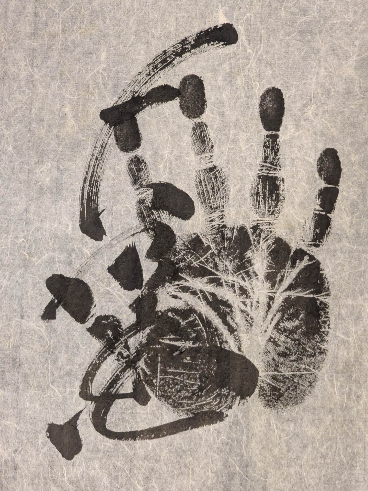 [Hokutoumi ・Chiyonofuji ・ Onokuni ・Asahifuji ] Handwritten Handprint  roll