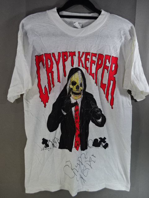 【hand signed autograph】 Crypto Keeper Illustration T-Shirt (1) (W★ING / White)