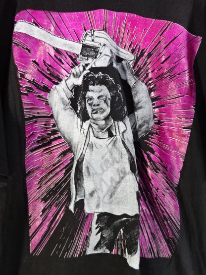 Leather Face Illustrated T-Shirt (1) (IWA / Black)