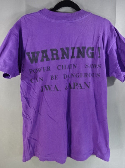 Leather Face "The SAW is family." T-Shirt (1) (IWA / Purple)
