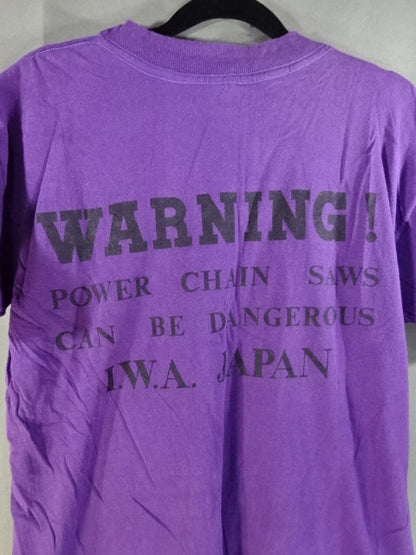 Leather Face "The SAW is family." T-Shirt (1) (IWA / Purple)