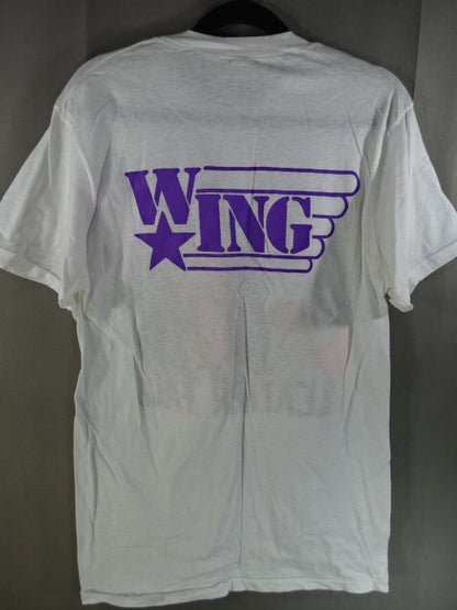 【hand signed autograph】 Leather Face Illustration T-Shirt (1)(W★ING / White)