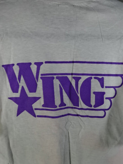 【hand signed autograph】 Leather Face Illustration T-Shirt (1)(W★ING / White)