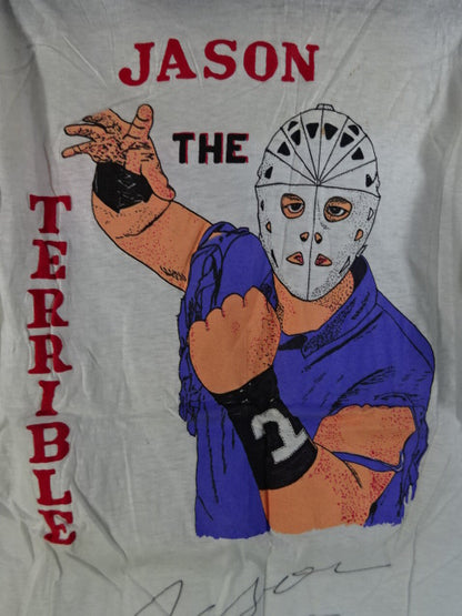 【hand signed autograph】Jason the Terrible Illustration T-Shirt (1)(W★ING / White)