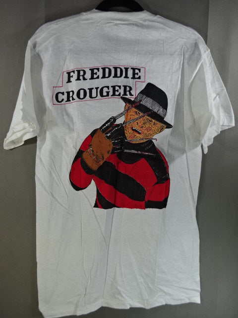 【hand signed autograph】 Freddy Kruger Illustration T-Shirt (1)(W★ING / White)