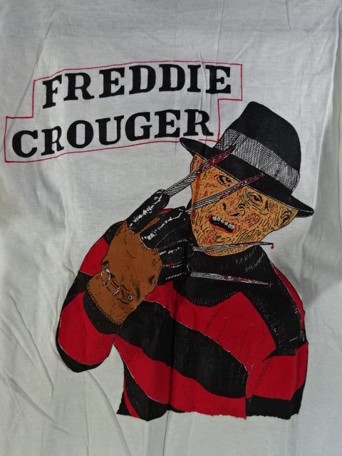 【hand signed autograph】 Freddy Kruger Illustration T-Shirt (1)(W★ING / White)