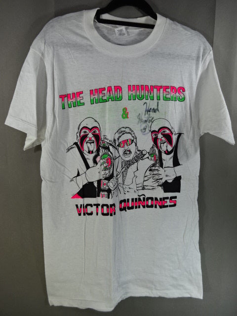 【hand signed autograph】 The Head Hunters & Victor Quiñones Illustration T-Shirt (1) (W★ING / White)