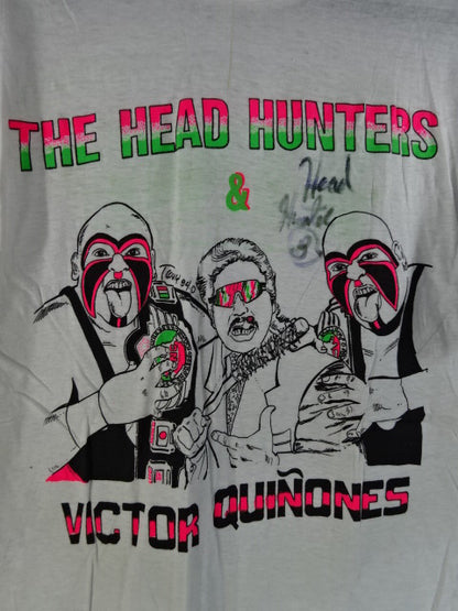 【hand signed autograph】 The Head Hunters & Victor Quiñones Illustration T-Shirt (1) (W★ING / White)