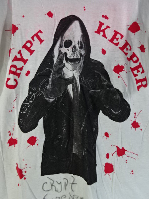 【hand signed autograph】 Crypto Keeper Illustration T-Shirt (2)(W★ING / White)