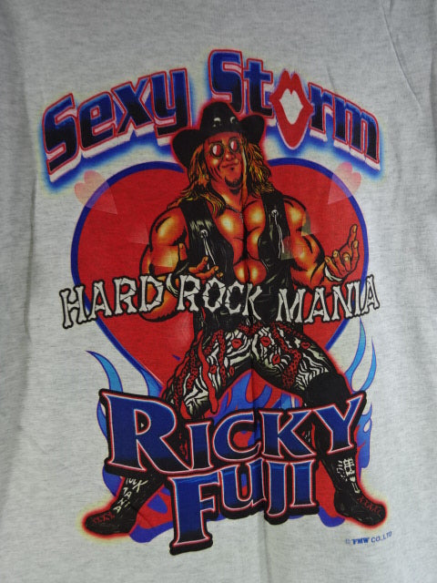 【hand signed autograph】 Ricky Fuji "Sexy Storm HARD ROCK MANIA" T-shirt